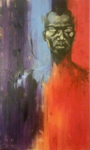 purple, blue, orange, red II, acrylique sur bois, 100cmX60cm, 2014