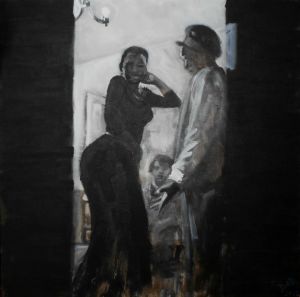 By night, danse, acrylique sur toile