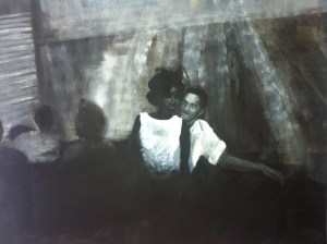 By night, couple,  acrylique sur toile, 2013